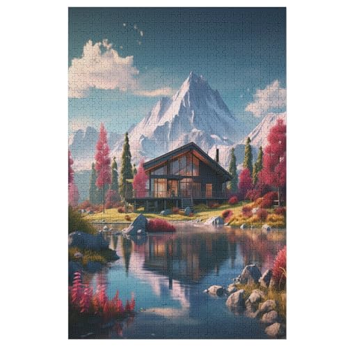 Puzzle 1000 Teile Erwachsene Süße Landschaft Holzpuzzle Für Erwachsene Lernspiel Herausforderungsspielzeug 1000-teilige The Puzzles Für Erwachsene Kinder 78×53cm von AAPZY