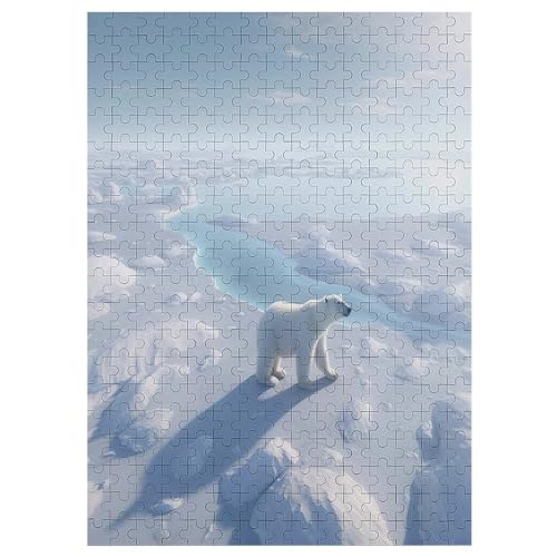 Puzzle 300 Teile Erwachsene Eisbär Holzpuzzle Für Erwachsene Lernspiel Herausforderungsspielzeug 300-teilige The Puzzles Für Erwachsene Kinder （42×30cm） von AAPZY