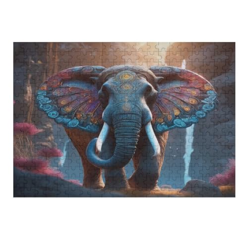 Puzzle 300 Teile Erwachsene Elefant Holzpuzzle Für Erwachsene Lernspiel Herausforderungsspielzeug 300-teilige The Puzzles Für Erwachsene Kinder （40×28cm） von AAPZY