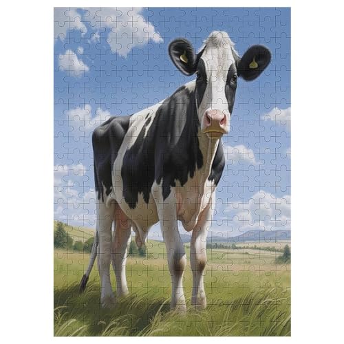 Puzzle 300 Teile Erwachsene Kuh Holzpuzzle Für Erwachsene Lernspiel Herausforderungsspielzeug 300-teilige The Puzzles Für Erwachsene Kinder （42×30cm） von AAPZY