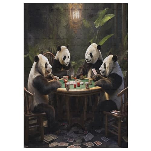 Puzzle 300 Teile Erwachsene Panda Holzpuzzle Für Erwachsene Lernspiel Herausforderungsspielzeug 300-teilige The Puzzles Für Erwachsene Kinder 42×30cm von AAPZY