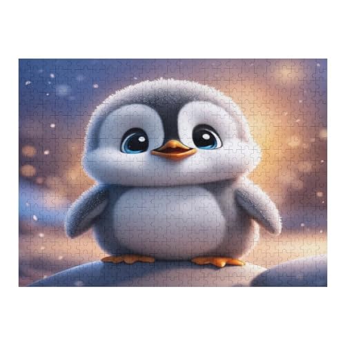 Puzzle 500 Teile Erwachsene Pinguin Holzpuzzle Für Erwachsene Lernspiel Herausforderungsspielzeug 500-teilige The Puzzles Für Erwachsene Kinder （52×38cm） von AAPZY