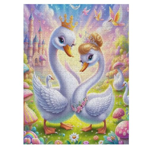 Puzzle 500 Teile Erwachsene Schwan Holzpuzzle Für Erwachsene Lernspiel Herausforderungsspielzeug 500-teilige The Puzzles Für Erwachsene Kinder （55×41cm） von AAPZY