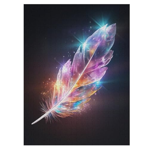 Puzzle 500 Teile Erwachsene bunt Feathers Holzpuzzle Für Erwachsene Lernspiel Herausforderungsspielzeug 500-teilige The Puzzles Für Erwachsene Kinder （55×41cm） von AAPZY