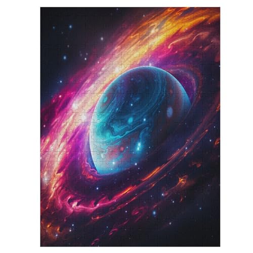 Puzzle 500 Teile Erwachsene farbenfrohes Universum Holzpuzzle Für Erwachsene Lernspiel Herausforderungsspielzeug 500-teilige The Puzzles Für Erwachsene Kinder （55×41cm） von AAPZY