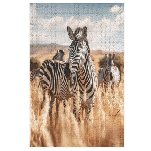 Puzzle Für Erwachsene, 1000 Teile, Zebra, Holzpuzzle, Holzpuzzle, Geburtstagsgeschenke, Puzzle, Wanddekoration 78×53cm Puzzle Für Erwachsene, 1000 Teile, Zebra, Holzpuzzle, Holzpuzzle, Geburtstagsgeschenke, Puzzle, Wanddekoration 78×53cm von AAPZY