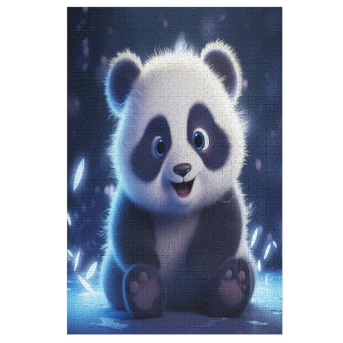 Puzzle Für Erwachsene, Animal Panda, 1000 Puzzleteile Für Kinder, Holzpuzzles, Geeignet Für Erwachsene, Lernspiel, Herausforderungsspielzeug （78×53cm） von AAPZY