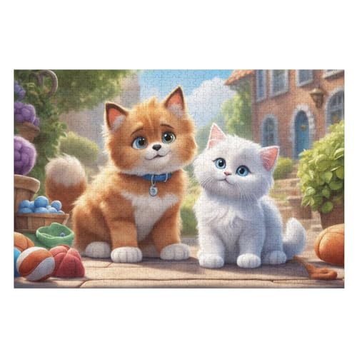 Puzzle Für Erwachsene, Cute Katze -Puzzles Für Erwachsene, 1000-teiliges Holzpuzzle, Geeignet Für Erwachsene Und Kinder Ab 12 Jahren, Tolles Geschenk Für Erwachsene （75×50cm） von AAPZY