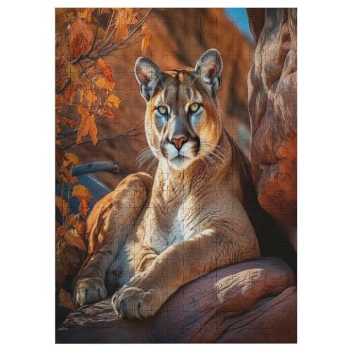 Puzzle Für Erwachsene, Löwe, 300 Puzzleteile Für Kinder, Holzpuzzles, Geeignet Für Erwachsene, Lernspiel, Herausforderungsspielzeug 42×30cm von AAPZY