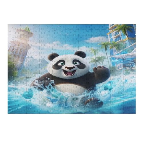 Puzzle Für Erwachsene, Panda, 300 Puzzleteile Für Kinder, Holzpuzzles, Geeignet Für Erwachsene, Lernspiel, Herausforderungsspielzeug （40×28cm） von AAPZY