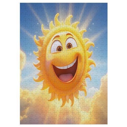 Puzzle Für Erwachsene, Sonne, 300 Puzzleteile Für Kinder, Holzpuzzles, Geeignet Für Erwachsene, Lernspiel, Herausforderungsspielzeug 42×30cm von AAPZY