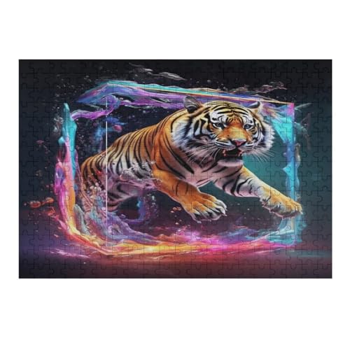 Puzzle Für Erwachsene, Tiger -Puzzles Für Erwachsene, 300-teiliges Holzpuzzle, Geeignet Für Erwachsene Und Kinder Ab 12 Jahren, Tolles Geschenk Für Erwachsene （40×28cm） von AAPZY