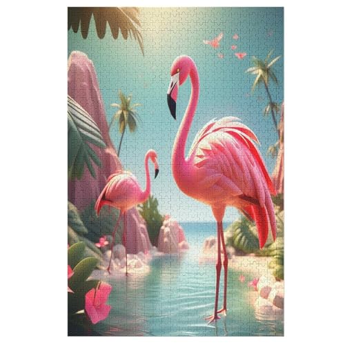 Puzzle Für Kinder, Flamingo -Puzzle Für Erwachsene, 1000-teiliges Holzpuzzle Für Jugendliche Und Erwachsene, Tolles 78×53cm von AAPZY