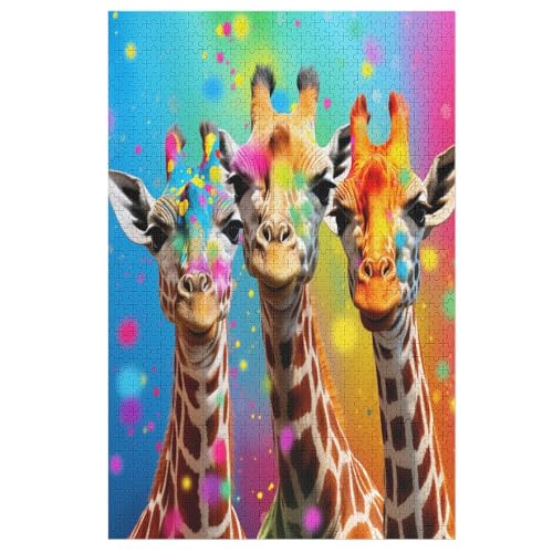Puzzle Für Kinder, Giraffe -Puzzle Für Erwachsene, 1000-teiliges Holzpuzzle Für Jugendliche Und Erwachsene, Tolles 78×53cm Puzzle Für Kinder, Giraffe -Puzzle Für Erwachsene, 1000-teiliges Holzpuzzle Für Jugendliche Und Erwachsene, Tolles 78×53cm von AAPZY