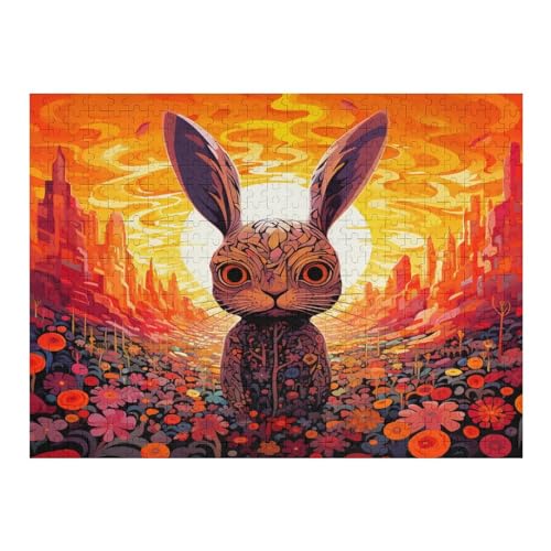 Puzzle Für Kinder, Kaninchen -Puzzle Für Erwachsene, 500-teiliges Holzpuzzle Für Jugendliche Und Erwachsene, Tolles （52×38cm） von AAPZY