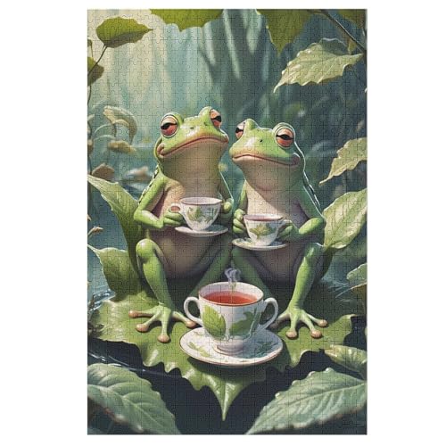 Puzzles Für Erwachsene, 1000 Teile, Frosch, Kreative Holzpuzzles, Praktisches Spiel, Familiendekoration 78×53cm Puzzles Für Erwachsene, 1000 Teile, Frosch, Kreative Holzpuzzles, Praktisches Spiel, Familiendekoration 78×53cm von AAPZY