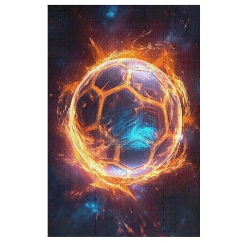 Puzzles Für Erwachsene, 1000 Teile, Fußball Sport, Kreative Holzpuzzles, Praktisches Spiel, Familiendekoration 78×53cm von AAPZY