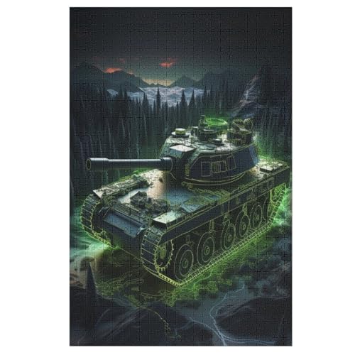 Puzzles Für Erwachsene, 1000 Teile, Panzer, Kreative Holzpuzzles, Praktisches Spiel, Familiendekoration 78×53cm Puzzles Für Erwachsene, 1000 Teile, Panzer, Kreative Holzpuzzles, Praktisches Spiel, Familiendekoration 78×53cm von AAPZY