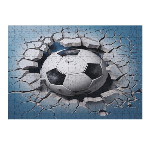 Puzzles Für Erwachsene, 300 Teile, Fußball, Kreative Holzpuzzles, Praktisches Spiel, Familiendekoration （40×28cm） von AAPZY