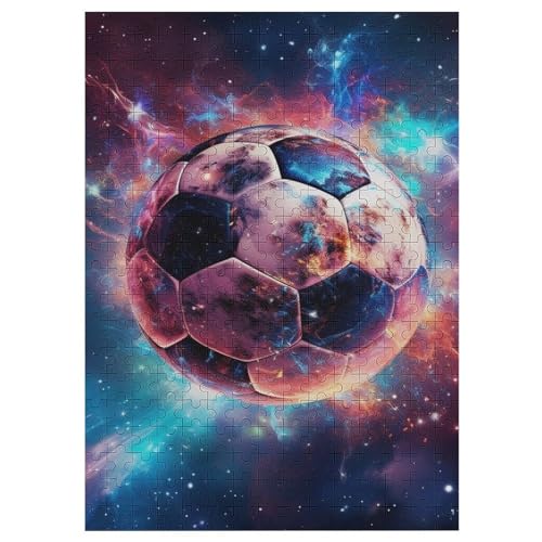 Puzzles Für Erwachsene, 300 Teile, Fußball, Kreative Holzpuzzles, Praktisches Spiel, Familiendekoration 42×30cm von AAPZY