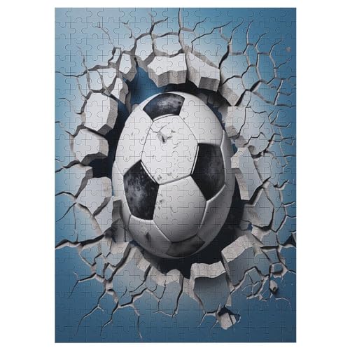 Puzzles Für Erwachsene, 300 Teile, Fußball, Kreative Holzpuzzles, Praktisches Spiel, Familiendekoration 42×30cm von AAPZY