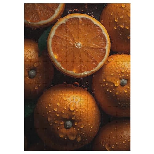 Puzzles Für Erwachsene, 300 Teile, Orange, Kreative Holzpuzzles, Praktisches Spiel, Familiendekoration 42×30cm von AAPZY