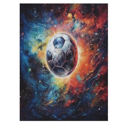 Puzzles Für Erwachsene, 500 Teile, Fußball Sport, Kreative Holzpuzzles, Praktisches Spiel, Familiendekoration （55×41cm） von AAPZY