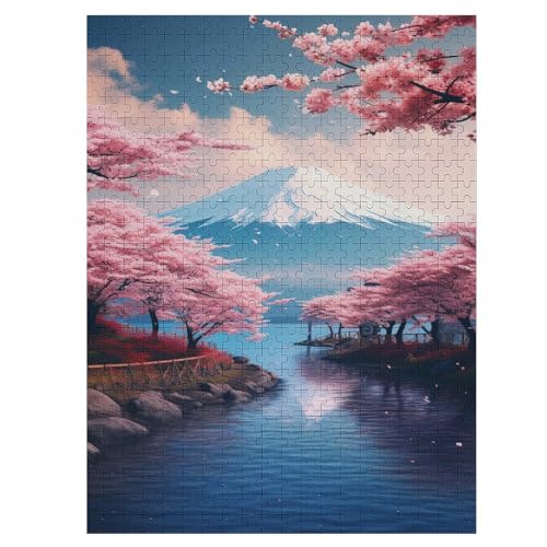Puzzles Für Erwachsene, 500 Teile, japanischer Stil, Kreative Holzpuzzles, Praktisches Spiel, Familiendekoration （55×41cm） von AAPZY