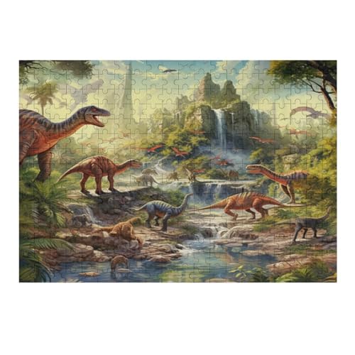 Puzzles Für Erwachsene, Dinosaurier Puzzles Für Erwachsene, 300-teiliges Holzpuzzle, Geeignet Für Kinder Ab 12 Jahren, Die Pädagogische Puzzles Lernen （40×28cm） von AAPZY