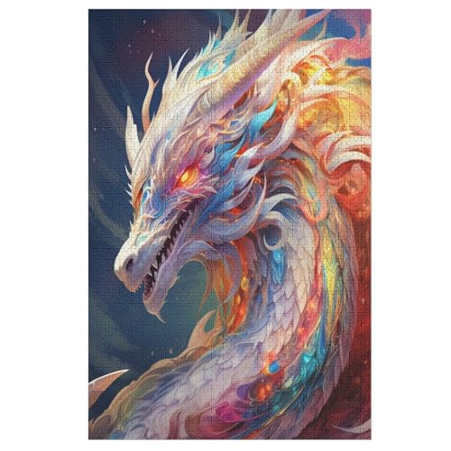 Puzzles Für Erwachsene, Drache, 1000-teilige Puzzles Für Erwachsene Und Kinder Ab 12 Jahren, Holzpuzzles Für Die Heimdekoration, 78×53cm von AAPZY