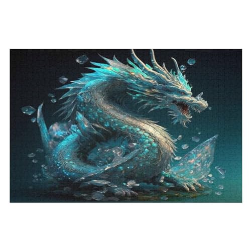 Puzzles Für Erwachsene, Drachen, 1000-teilige Puzzles Für Erwachsene Und Kinder Ab 12 Jahren, Holzpuzzles Für Die Heimdekoration, （75×50cm） von AAPZY