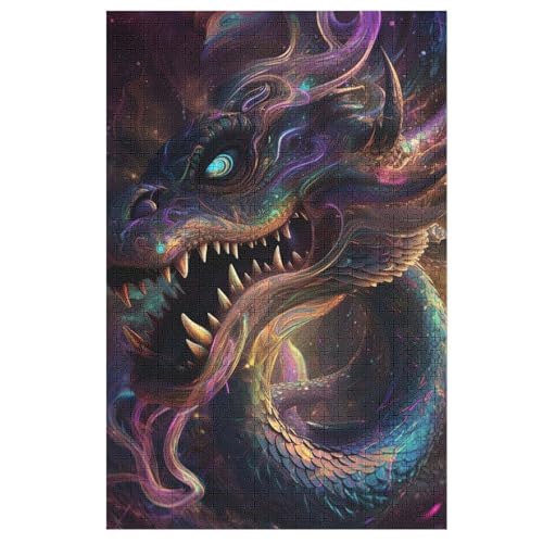 Puzzles Für Erwachsene, Drachen Puzzles Für Erwachsene, 1000-teiliges Holzpuzzle, Geeignet Für Kinder Ab 12 Jahren, Die Pädagogische Puzzles Lernen 78×53cm von AAPZY