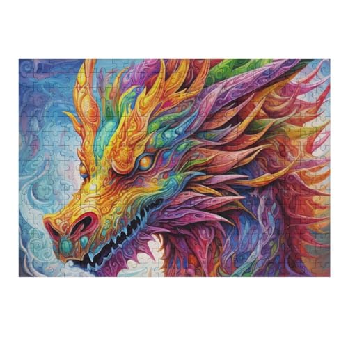 Puzzles Für Erwachsene, Drachen Puzzles Für Erwachsene, 300-teiliges Holzpuzzle, Geeignet Für Kinder Ab 12 Jahren, Die Pädagogische Puzzles Lernen （40×28cm） von AAPZY