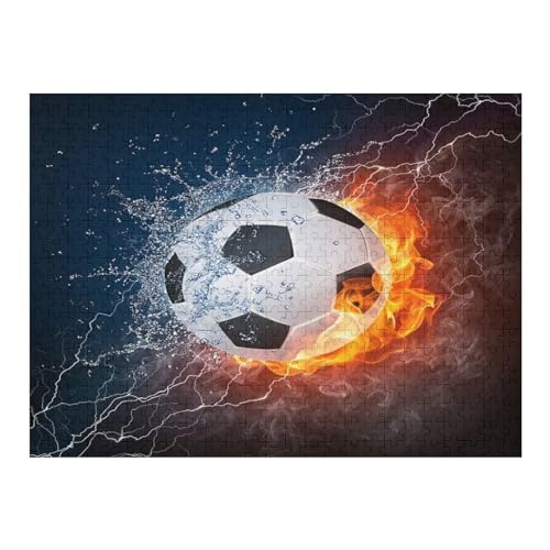 Puzzles Für Erwachsene, Fußball, 500-teilige Puzzles Für Erwachsene Und Kinder Ab 12 Jahren, Holzpuzzles Für Die Heimdekoration, （52×38cm） von AAPZY