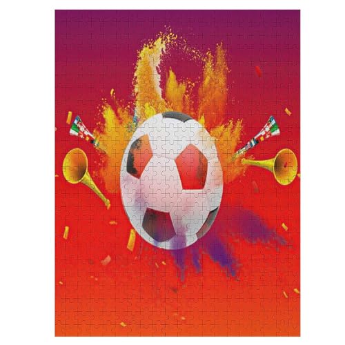 Puzzles Für Erwachsene, Fußball, 500-teilige Puzzles Für Erwachsene Und Kinder Ab 12 Jahren, Holzpuzzles Für Die Heimdekoration, （55×41cm） von AAPZY