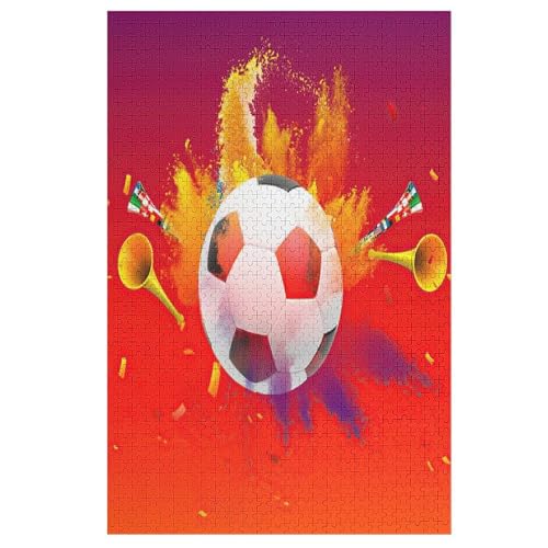 Puzzles Für Erwachsene, Fußball Puzzles Für Erwachsene, 1000-teiliges Holzpuzzle, Geeignet Für Kinder Ab 12 Jahren, Die Pädagogische Puzzles Lernen （78×53cm） von AAPZY