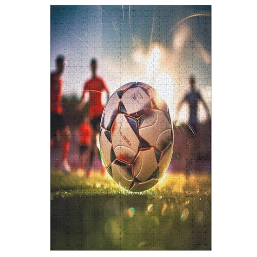 Puzzles Für Erwachsene, Fußball Puzzles Für Erwachsene, 1000-teiliges Holzpuzzle, Geeignet Für Kinder Ab 12 Jahren, Die Pädagogische Puzzles Lernen （78×53cm） von AAPZY