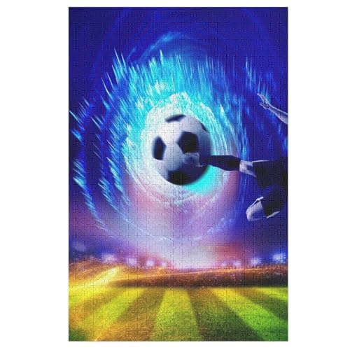 Puzzles Für Erwachsene, Fußball Puzzles Für Erwachsene, 1000-teiliges Holzpuzzle, Geeignet Für Kinder Ab 12 Jahren, Die Pädagogische Puzzles Lernen 78×53cm von AAPZY