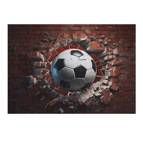 Puzzles Für Erwachsene, Fußball Puzzles Für Erwachsene, 300-teiliges Holzpuzzle, Geeignet Für Kinder Ab 12 Jahren, Die Pädagogische Puzzles Lernen （40×28cm） von AAPZY