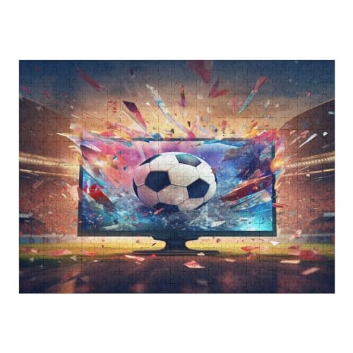 Puzzles Für Erwachsene, Fußball Puzzles Für Erwachsene, 500-teiliges Holzpuzzle, Geeignet Für Kinder Ab 12 Jahren, Die Pädagogische Puzzles Lernen （52×38cm） von AAPZY