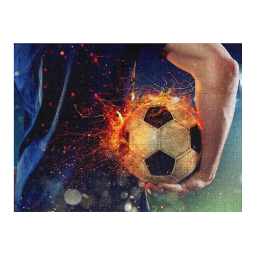 Puzzles Für Erwachsene, Fußball Sport Puzzles Für Erwachsene, 500-teiliges Holzpuzzle, Geeignet Für Kinder Ab 12 Jahren, Die Pädagogische Puzzles Lernen （52×38cm） von AAPZY