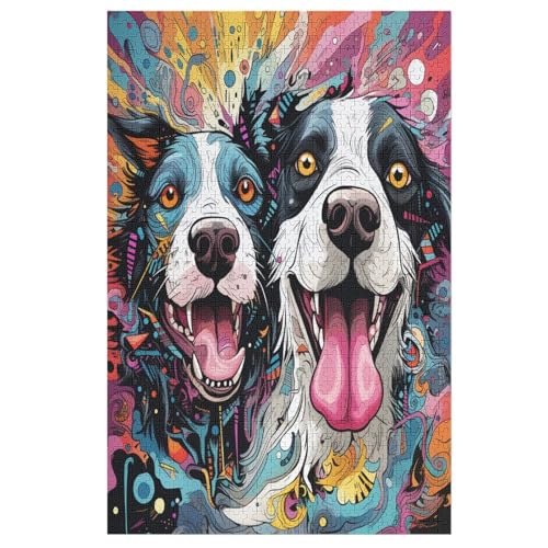 Puzzles Für Erwachsene, Hund, 1000-teilige Puzzles Für Erwachsene Und Kinder Ab 12 Jahren, Holzpuzzles Für Die Heimdekoration, （78×53cm） von AAPZY