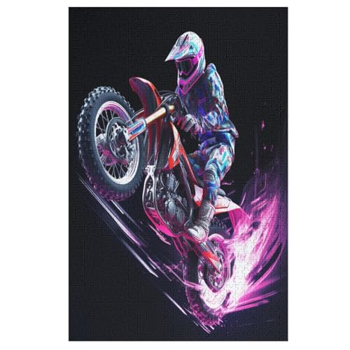 Puzzles Für Erwachsene, Motorrad, 1000-teilige Puzzles Für Erwachsene Und Kinder Ab 12 Jahren, Holzpuzzles Für Die Heimdekoration, 78×53cm von AAPZY