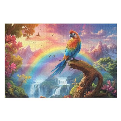 Puzzles Für Erwachsene, Papagei Puzzles Für Erwachsene, 1000-teiliges Holzpuzzle, Geeignet Für Kinder Ab 12 Jahren, Die Pädagogische Puzzles Lernen （75×50cm） von AAPZY