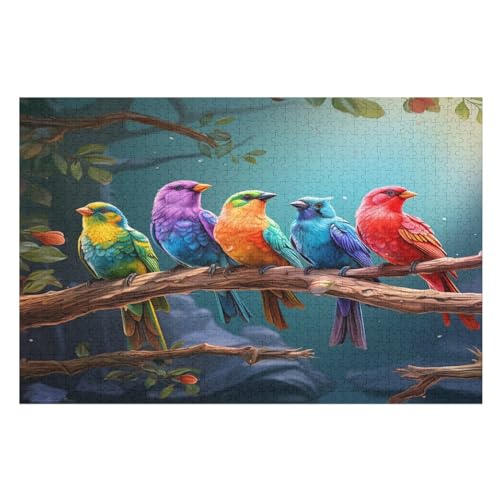 Puzzles Für Erwachsene, Puzzle Cute Vogel, 1000 Teile, Puzzle Aus Holz Für Erwachsene Und Kinder Ab 12 Jahren, Lernspielzeug （75×50cm） von AAPZY