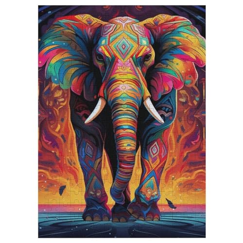 Puzzles Für Erwachsene, Puzzle Elefant, 300 Teile, Puzzle Aus Holz Für Erwachsene Und Kinder Ab 12 Jahren, Lernspielzeug 42×30cm von AAPZY