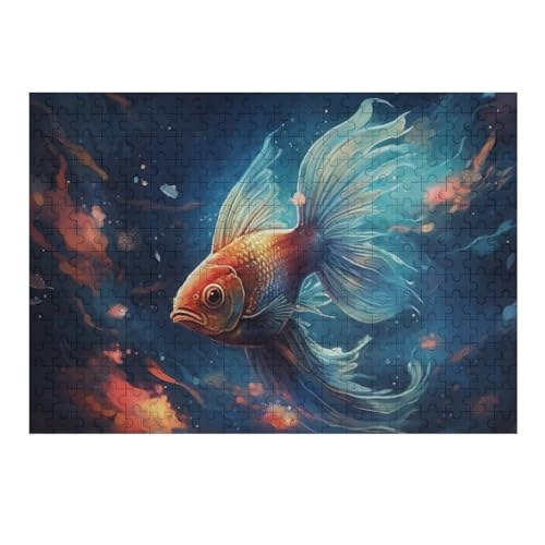 Puzzles Für Erwachsene, Puzzle Fisch, 300 Teile, Puzzle Aus Holz Für Erwachsene Und Kinder Ab 12 Jahren, Lernspielzeug （40×28cm） von AAPZY