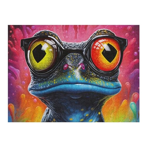 Puzzles Für Erwachsene, Puzzle Frosch, 500 Teile, Puzzle Aus Holz Für Erwachsene Und Kinder Ab 12 Jahren, Lernspielzeug （52×38cm） von AAPZY