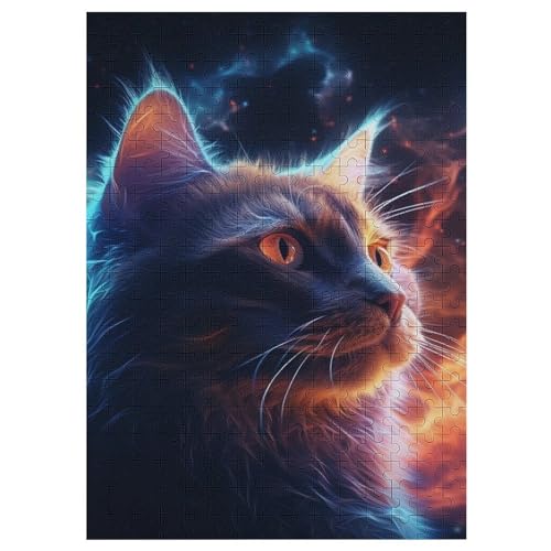 Puzzles Für Erwachsene, Puzzle Katze, 300 Teile, Puzzle Aus Holz Für Erwachsene Und Kinder Ab 12 Jahren, Lernspielzeug 42×30cm von AAPZY