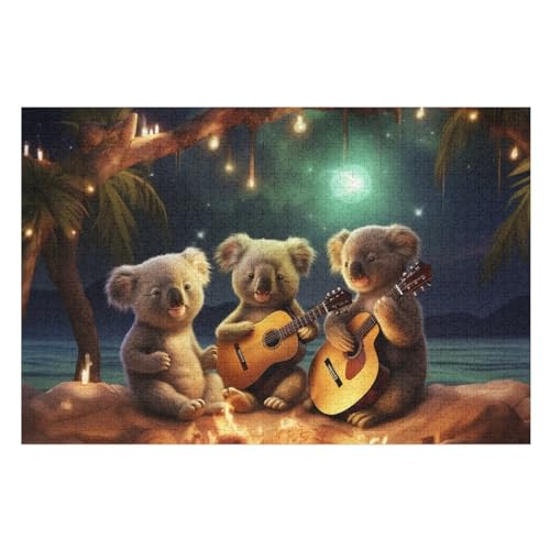 Puzzles Für Erwachsene, Puzzle Koala, 1000 Teile, Puzzle Aus Holz Für Erwachsene Und Kinder Ab 12 Jahren, Lernspielzeug （75×50cm） von AAPZY